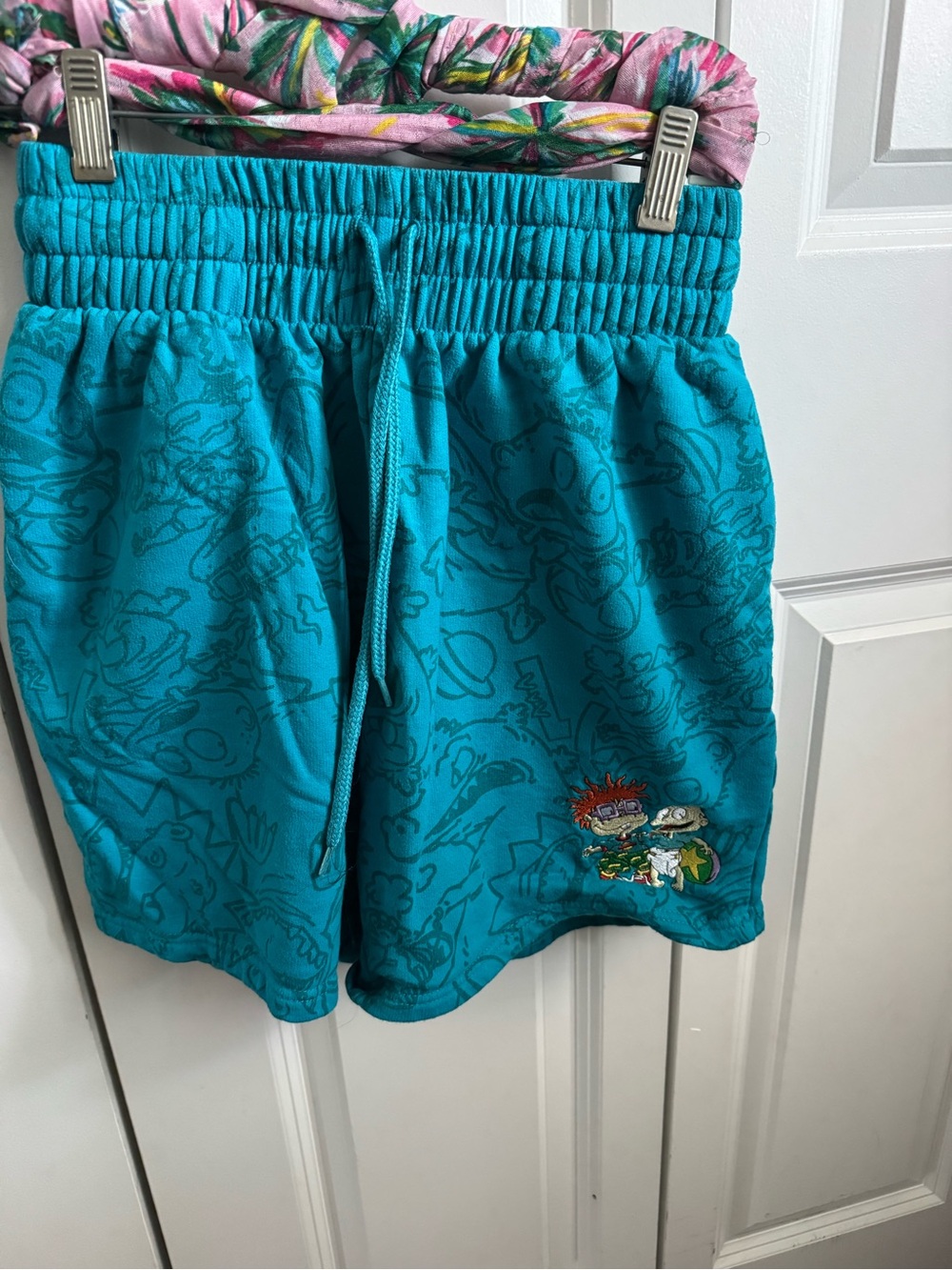 Nickelodeon Teal Elastic Waist Shorts